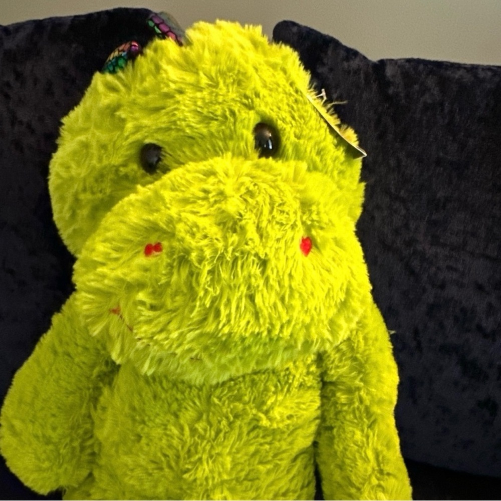 Cuddly Green Stuffed Dinosaur Toy - Picture 4 of 9